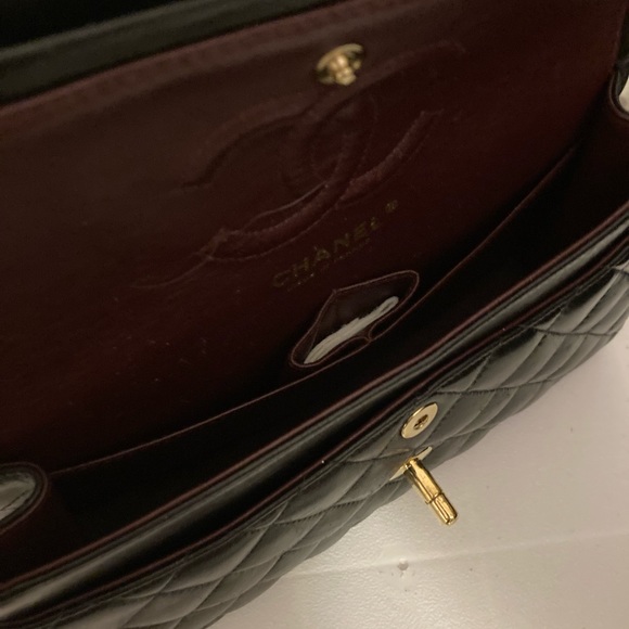 Vintage CHANEL Lambskin Double Flap Bag medium 2005 (9 Series) - Picture 9 of 16